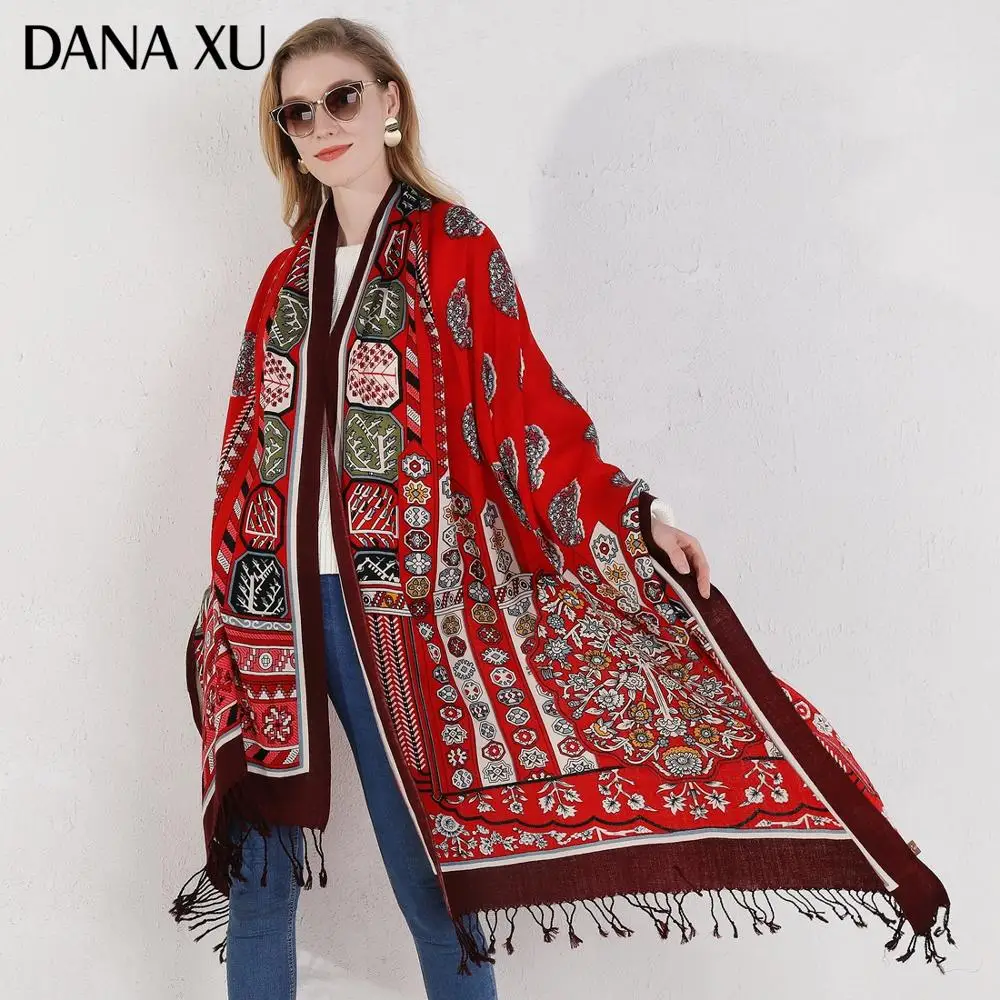 Fashion Winter Scarf For Women Cashmere Warm Plaid Pashmina Scarf Luxury Brand Blanket Wraps Female Scarves And Shawls 2020