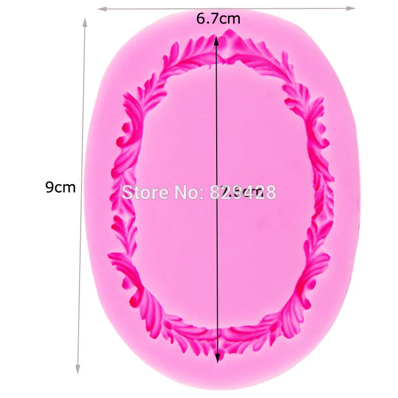 M395 Oval Flower Wreath Silicone Mold Fondant Mould Cake Decorating Tools Chocolate Gumpaste Mold, Sugarcraft, Chocolate Mold