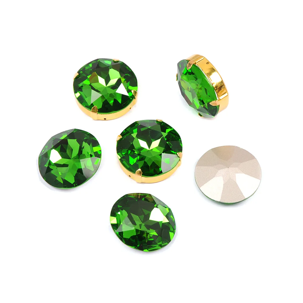 YANRUO 1201 Runde 27mm Genähte Steine Glaskristalle Große Strasssteine Rivoli Pointback DIY Diamantsteine für Schmuck und Kleidung – Detail 10