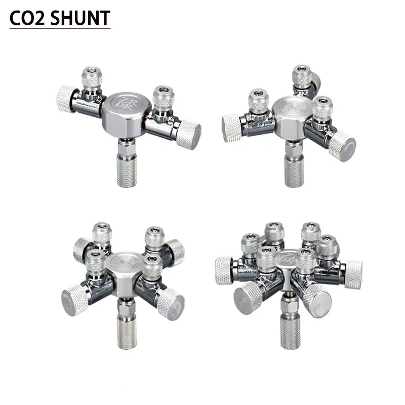 

Stainless Steel Aquarium Multi-Channel CO2 Distributor, used For Solenoid Valve Bubble Counter CO2 regulatorCO2Fine-tuning Shunt