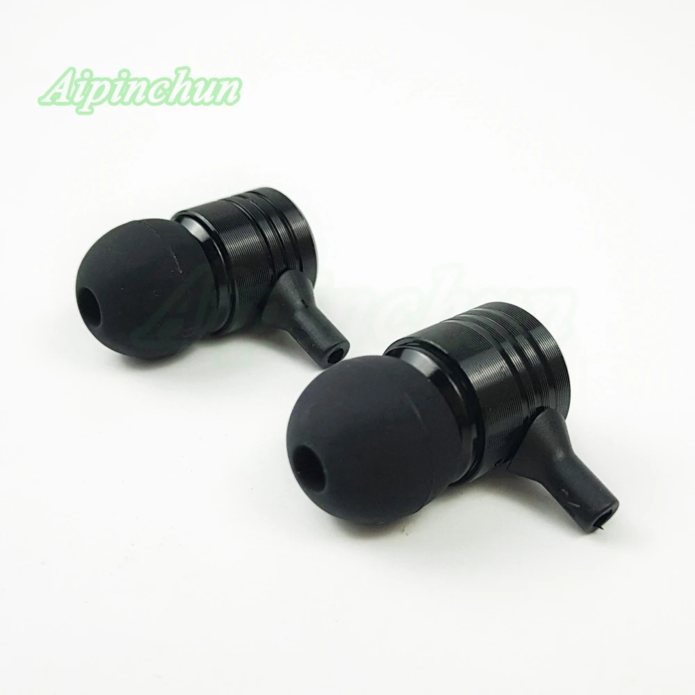 Aipinchun ปลอกหุ้มหูฟังชนิดใส่ในหูสีดำชิ้นส่วน DIY สำหรับลำโพงขนาด10มม.