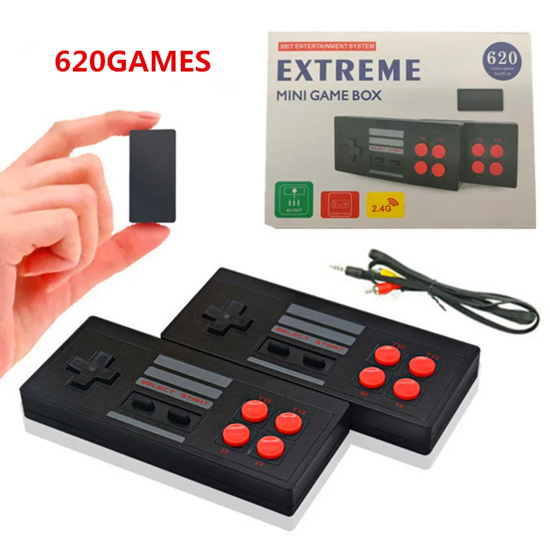 USB Video Game Console Built in 620 Classic Games AV Output Retro Portable TV GAME Console Wireless Gamepad