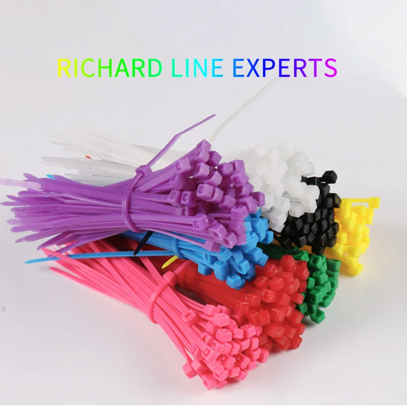 100 pcs 3*100mm Self-locking Nylon Cable sleeve Ties Plastic Zip Tie Colorful  wire binding wrap straps UL Certified