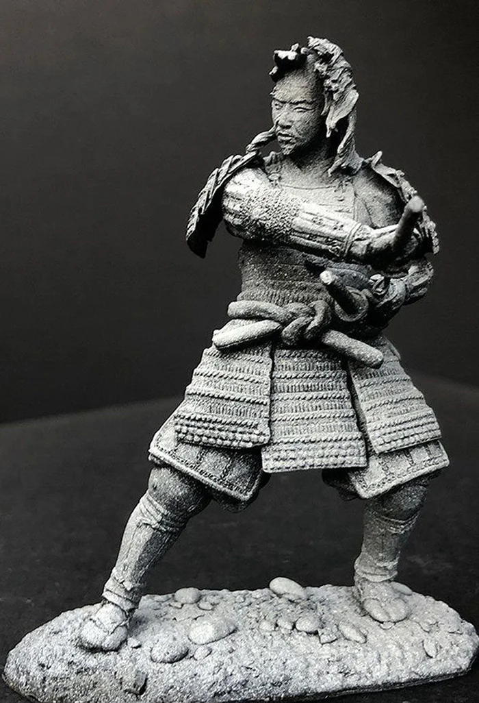 Unassambled 1/24 75mm ancient warrior stand with base  Resin figure miniature model kits Unpainted