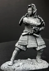 Unassambled 1/24 75mm ancient warrior stand with base  Resin figure miniature model kits Unpainted
