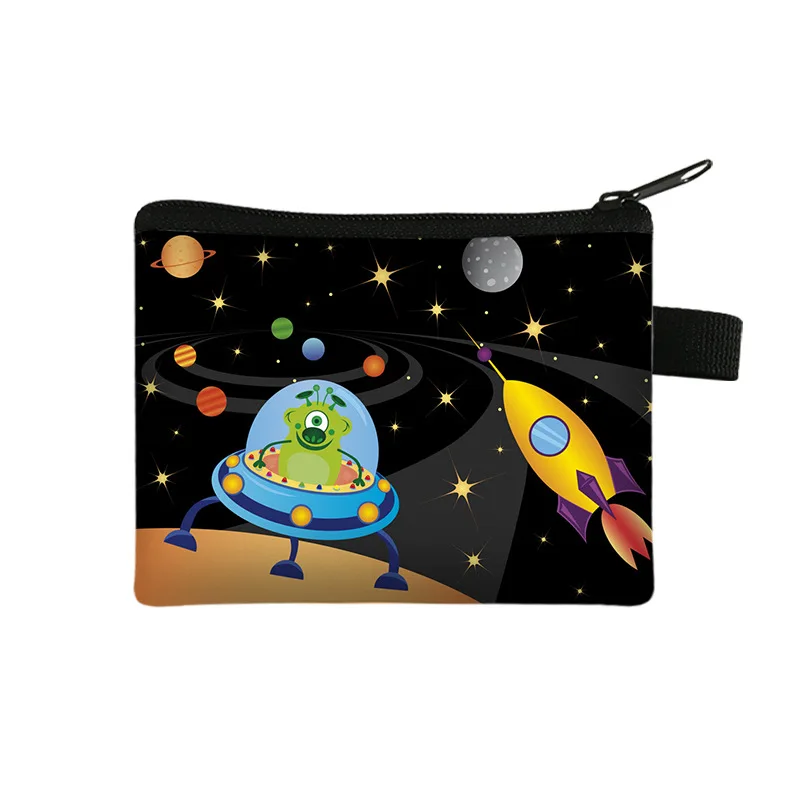 Portemonnee Mini Tas Nieuwe Ruimte Astronaut Kinderen Nul Portemonnee Student Draagbare Card Bag Coin Sleutel Opbergtas Polyester hand Tas