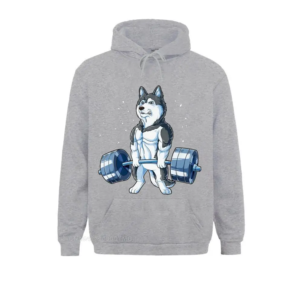 Siberian Husky Weightlifting Funny Deadlift Men Fitness Gym Premium Sweatshirts Cool 2021 New Hoodies Sportswears For Men Fall