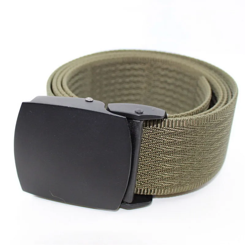 Metel Buckle For 3.8cm Canvas Cotton Belts Black Concise Leisure Jeans Cinto Accessories No Strap Unisex Outdoor Alloy Zinc