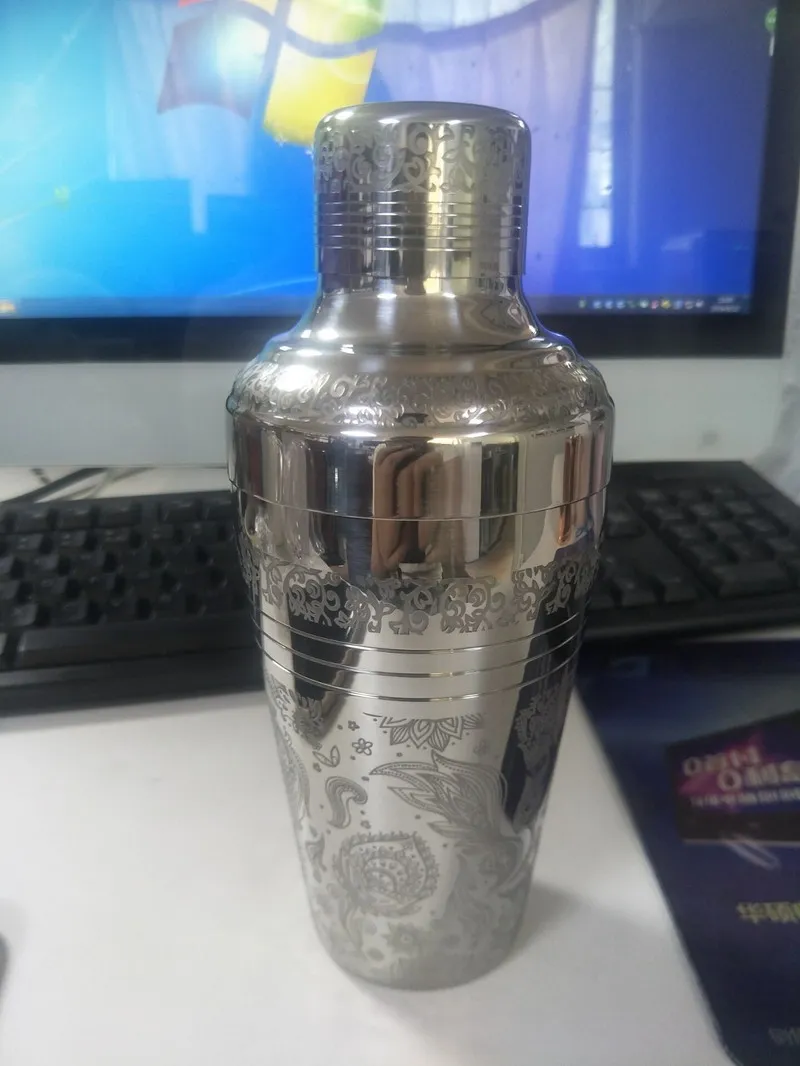 2019 New cocktail engraved shaker