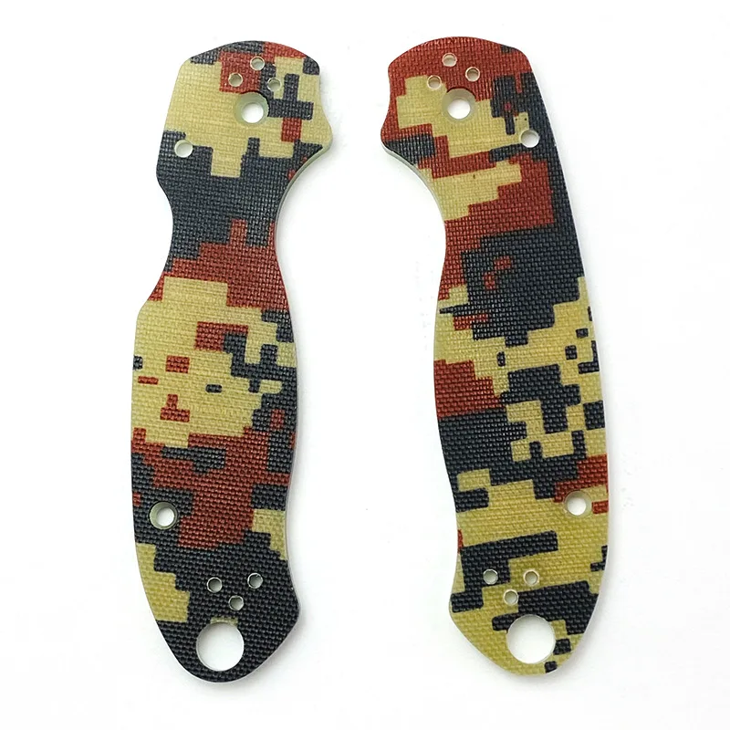 Anti-Slip Knife Handle for Spyde Para 3, G10 Grip, 3 Scales, C223GP Patches, Paramilitary 3 Shell, DIY Accessories, 1Pair