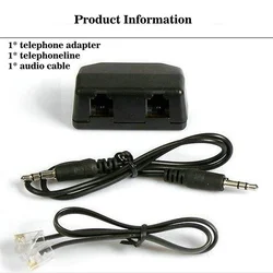 Adaptador do telefone para o gravador de voz digital, cabo audio, apoio do cabo, relação do MIC, 3,5 milímetros