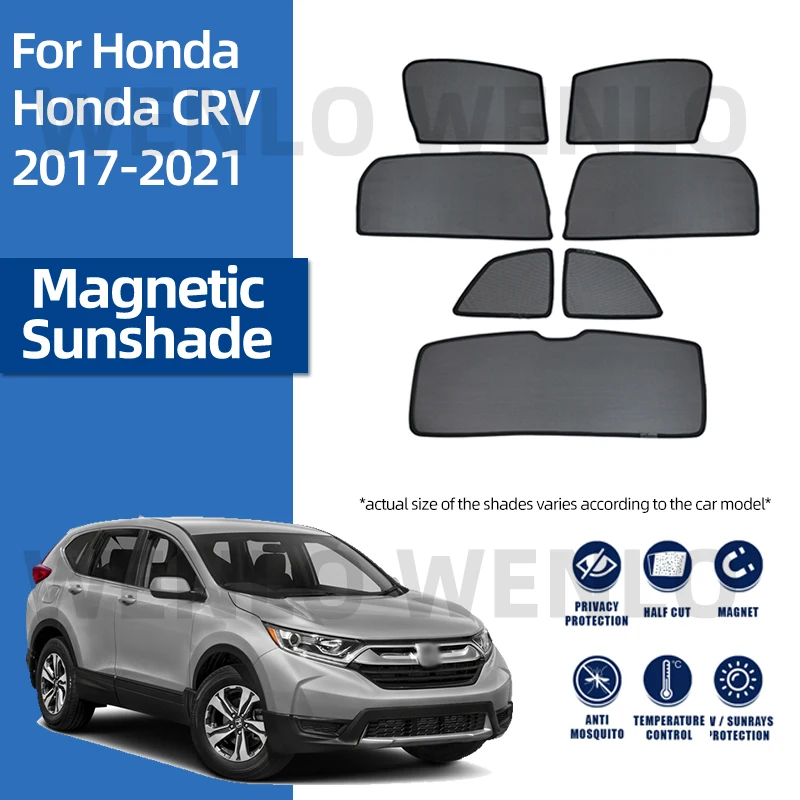 

For Honda CRV 2017-2021 Car Shading Magnetic Curtain Glass Sunshade Front Window Sun Visor Windshield Cover Mesh Mosquito Net