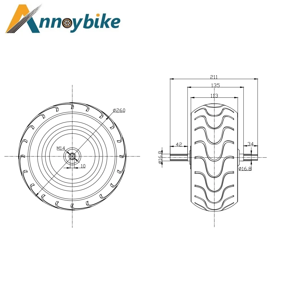 10 Inch 48V1500W 60V3000W Brushless Gearless Hub Motor Front Wheel Kit Bicicleta Electrica Electric Bike Scooter Motor