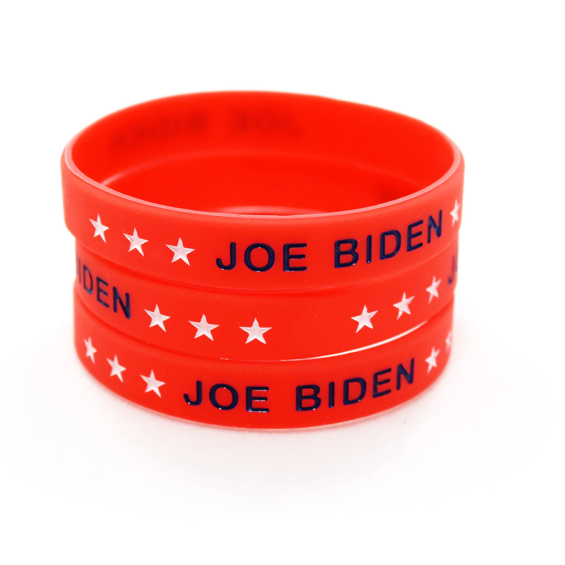 1PC JOE BIDEN Bracelet Make America Great Silicone Wristband Stars Red Rubber Women Men Fashion Jewelry Support Band Gift SH333