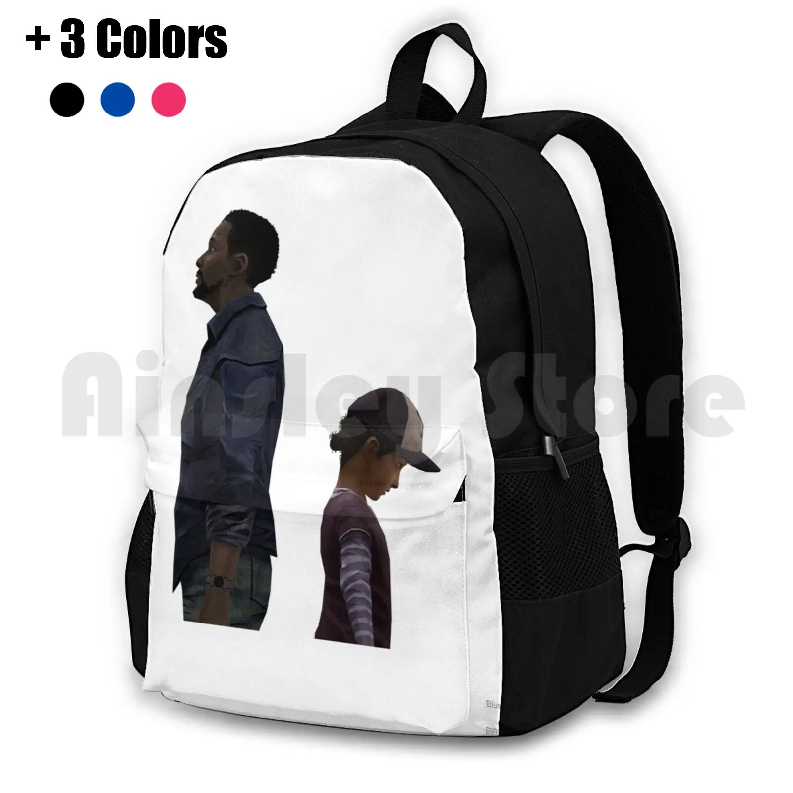 Face The Other Way Outdoor Hiking Backpack Waterproof Camping Travel Clementine Lee The Walking Dead Games Video Games Telltale