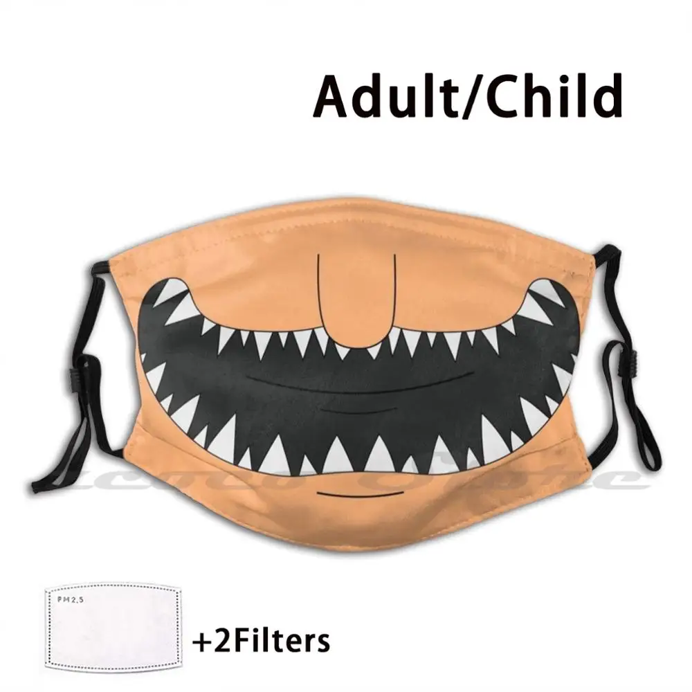 

Louise Nightmare Face V2 Mask Cloth Washable DIY Filter Pm2.5 Adult Kids Face Bobs Face Bob Bob Cartoon Moustache