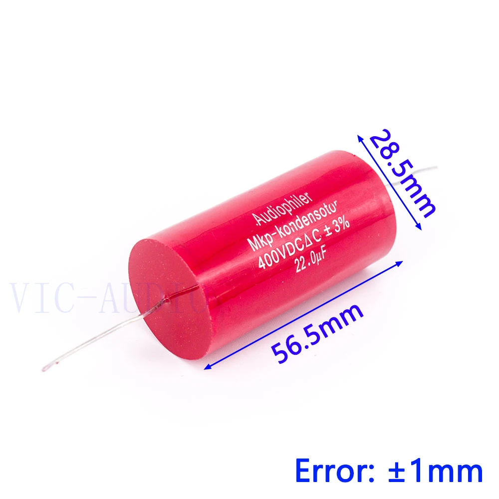 オーディオファンmkpコンデンサ22uf 400v dc 3% hifiフィーバーエレクトロレスコンデンサオーディオコンデンサカップリング周波数分割22uf