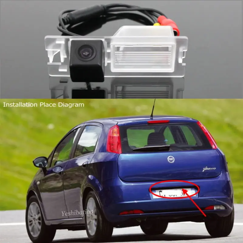 Kamera cofania dla Fiat Grande Punto Fiat Punto Evo Fiat Avventura 3D 5D hatchback/kamera tylna/kamera na tablicę rejestracyjną