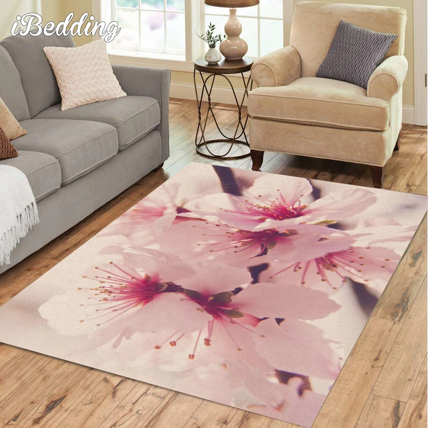 Blossoms Carpet Living Room Rugs Cherry Flower Sunflowers Lounge Rug Entrance Door Mat Kitchen Floor Bedroom Hallway Decoration