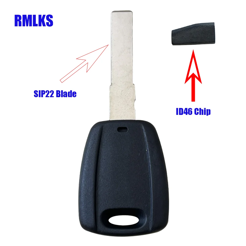 Uncut New Transponder Ignition Car Key ID46 Chip Key For Fiat Punto Doblo Bravo 500 Ducato Stilo Seicento PCF7936AA Chip