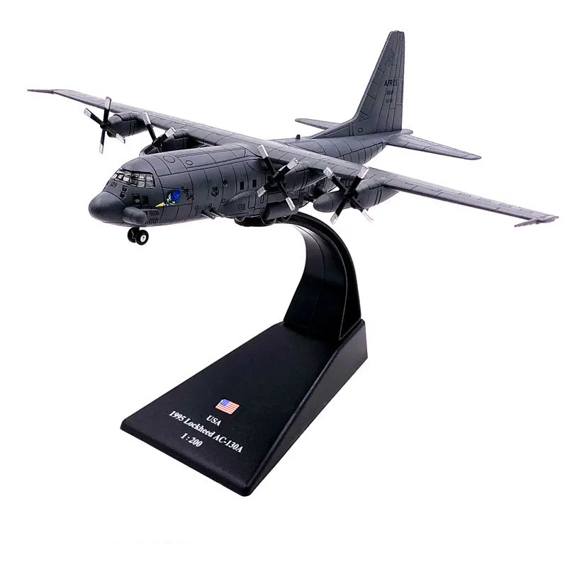 

1/200 New Special Price Die-casting Metal American AC130 Air Military Transport Aircraft Furniture Display Collection Model Toys