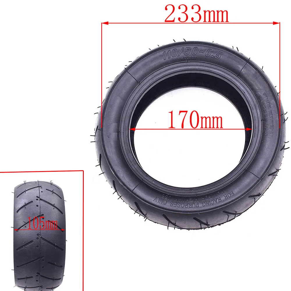 110/50-6.5 Vacuum Tire Rear Thickened Tubeless Tyre with  Valve for Mini Motorcycle 47-49cc Pocket Dilt Pit Bike