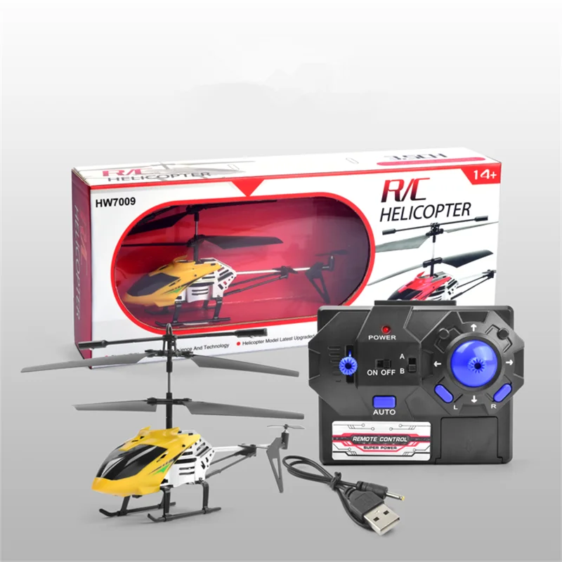 RC Mini Alloy Helicopter Remote Control Toys Altitude Hold Drone LED Light Crash Resistant Helicopter for Kids Toys