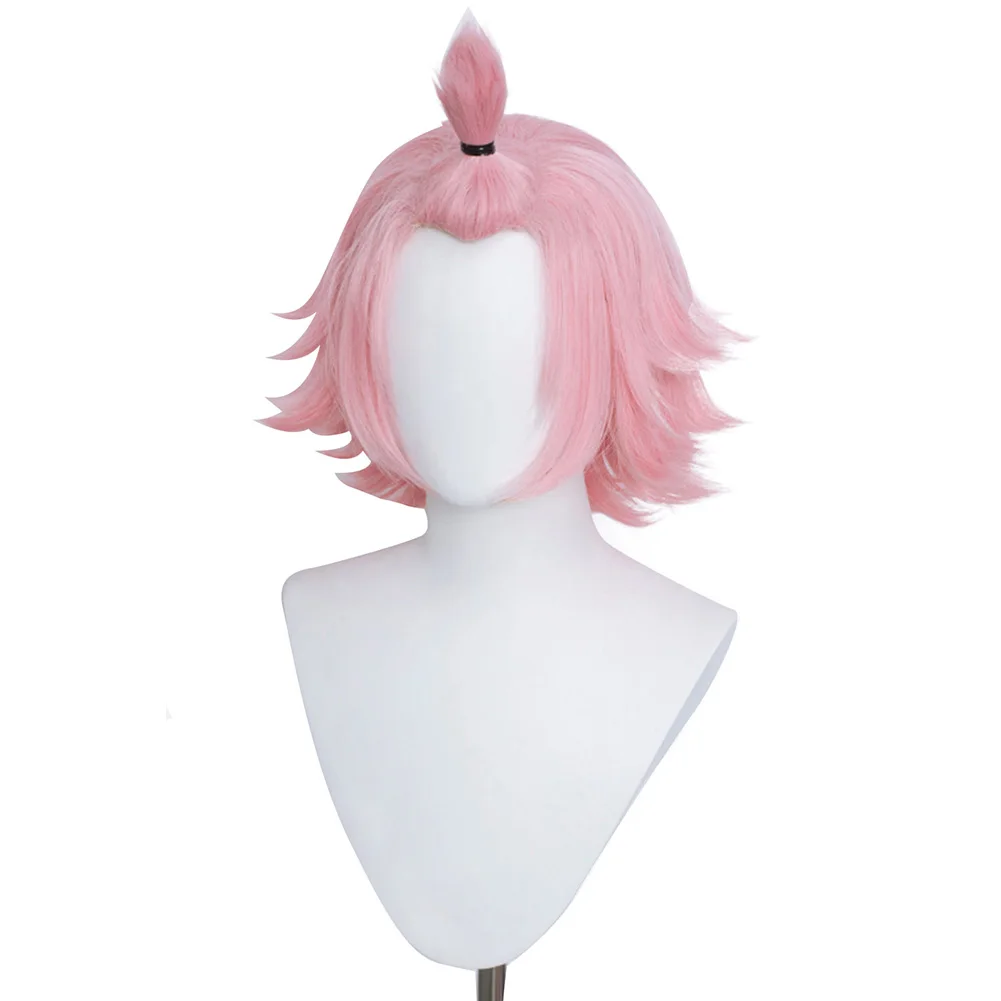 Genshin impacto diona peruca cosplay curto rosa resistente ao calor do cabelo sintético carnaval festa de halloween peruca livre adereços