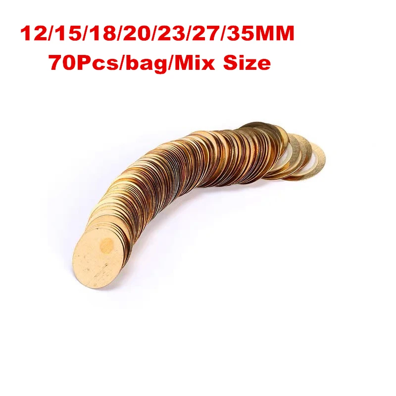 

70Pcs/bag Mix Size 12/15/18/20mm 23mm 27mm 35mm Piezoelectric Piezo Ceramic Wafer Copper Plate Buzzer Loudspeaker for DIY