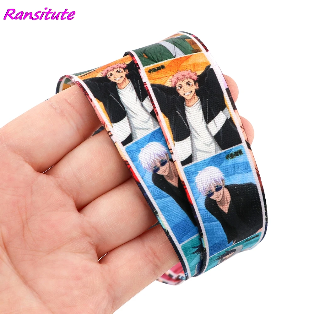 Ransitute R1865 Anime Key Lanyard Car Keychain ID Card Pass Gym Mobile Phone Badge Kids Key Ring Holder Jewelry