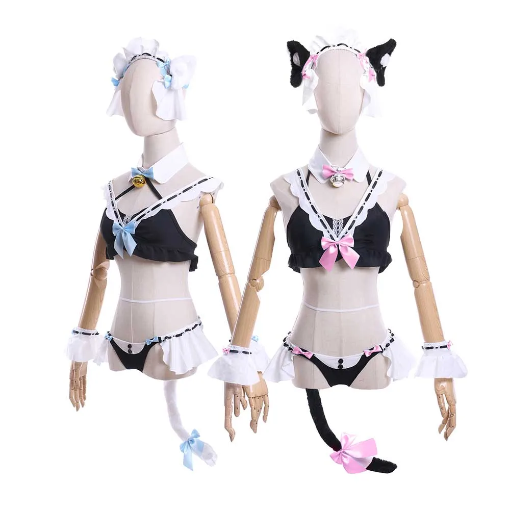 NEKOPARA OVA Cosplay Costumes Chocolat and Vanilla Bunny Girl Cat Uniform Sexy Women Set Figure Party Halloween Gifts Wig shoes