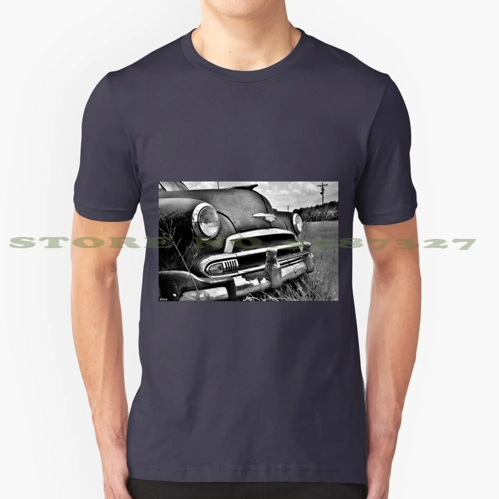 1951 Power Glide Black And White 100% Cotton T-Shirt 1951 Power Glide Black And White Lisa Wooten Photography Usa American Made