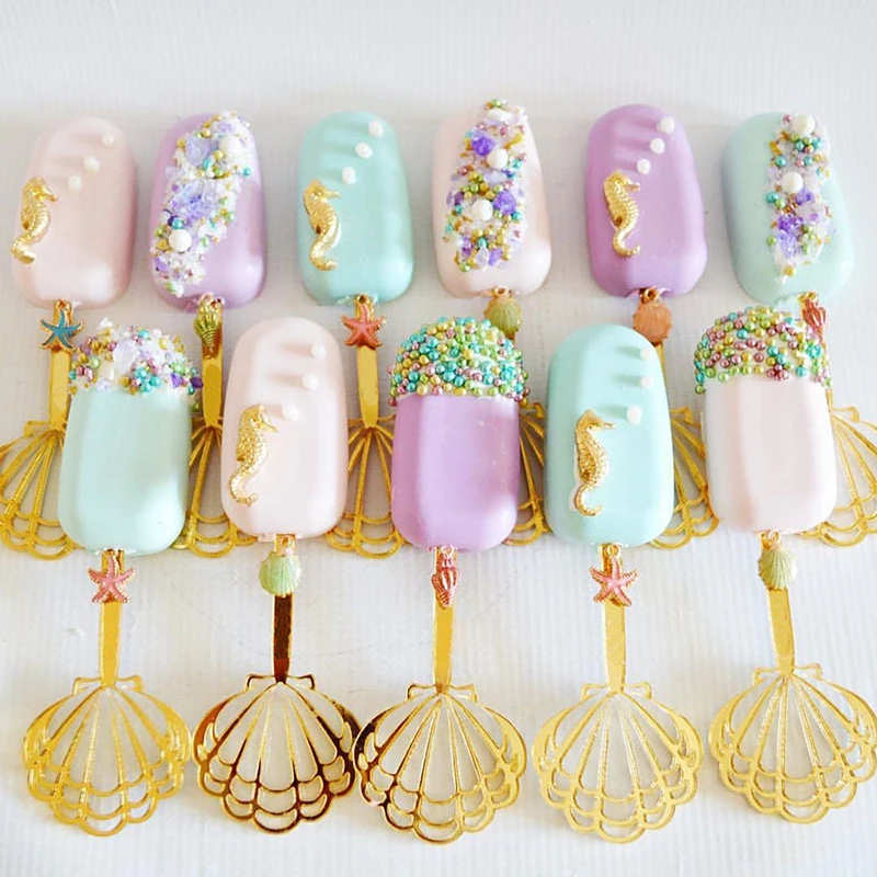 

Mirror Acrylic DIY Popsicles Shell Fish Tail Decoration Net Celebrity Ice Cream Sticks Ice Stick Molds Can Be Customized