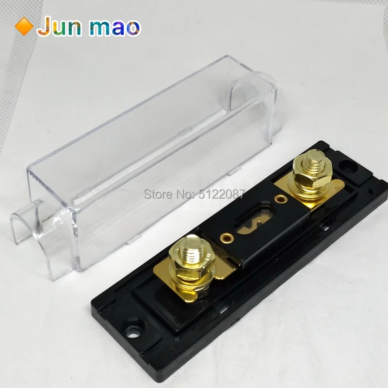 1Set ANL-H ANL-B Transparent Car Fuse Box ANL Fuse Holder Distribution in line 0 4 8 GA Positive With ANL Fuse Fusible 100A 200A