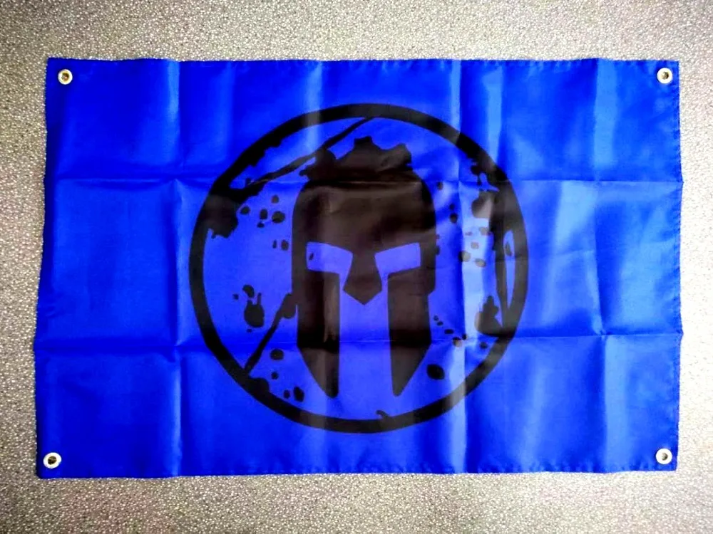 Yehoy nylon Six colors red blue green Black Orange spartan race Flag for decoration