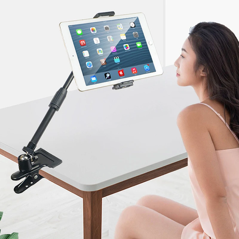 360 Adjustable Bed Tablet Stand for 4-11 inches Mobile Phones Tablets Telescopic Bracket Desk Tablet Mount Support for iPad Mini