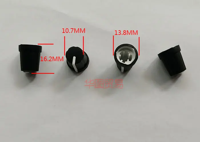 3pcs dbx Equalizer 223 234 266 Half - axis potentiometer Knob cap / Bore 6MM / 0 Degree W14MM * H16MM