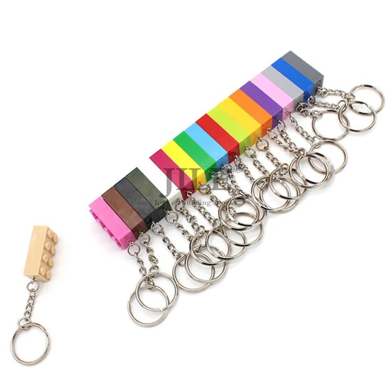 DIY Building Blocks Key Chain Hanging Ring Bricks Accessories Keychain Creative Brick Kits Compatible All Brands Toys 3917 3003