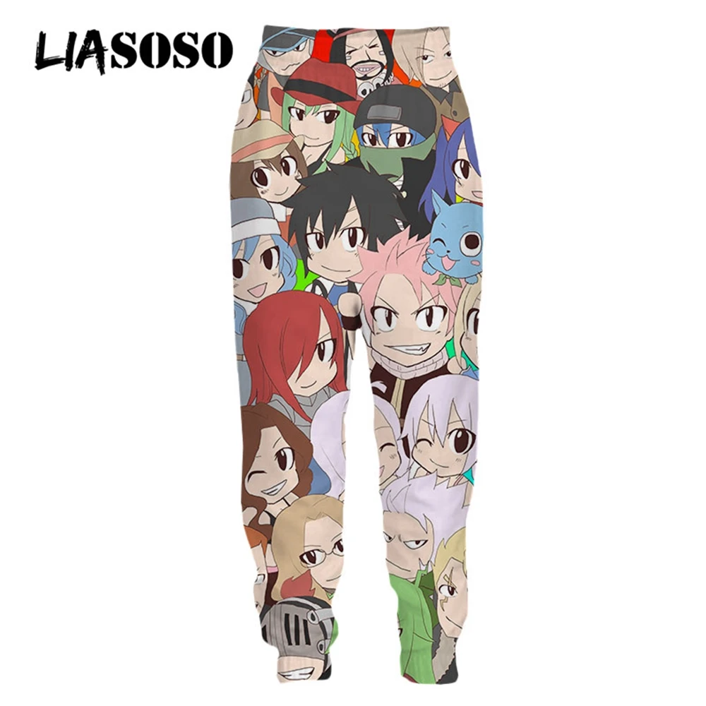 

LIASOSO 3D Print Anime FAIRY TAIL Many Face Sweatpants Casual Streetwear Harajuku Trousers Jogging Women Men's Oversize Clothes