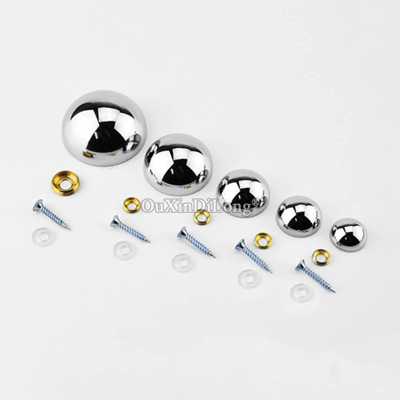 Luxury 50PCS 304 Stainless Steel Semicircle Advertising Nails Acrylic Billboard Glass Mirror Nails Fixed Screws Decorative Caps