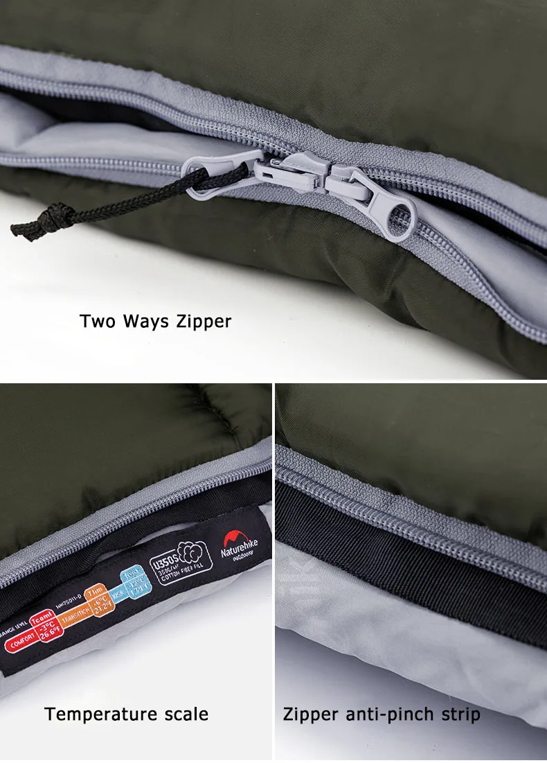 Naturehike Schlafsack Ultraleicht Baumwolle Schlafsäcke Camping Getriebe Notfall Schlafsack Camp Schlafen Gears Eis Flamme Quilt – Detail 15