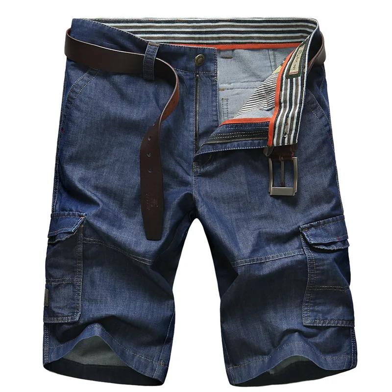 Casual Short New Fashion Mens Cargo Shorts Jeans Brand Clothing Bermuda Summer Cotton Shorts Breathable Denim Shorts