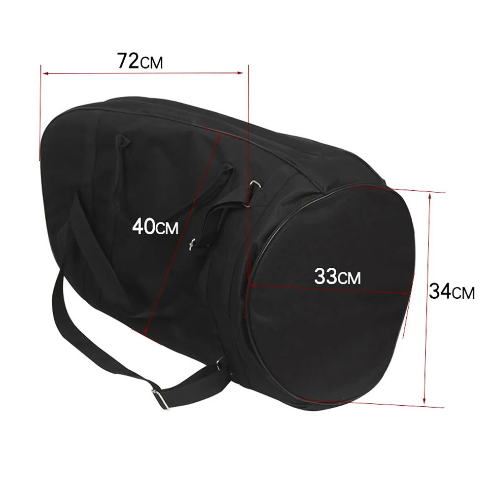 Portable Tenor Horn Gig Bag Case Black Waterproof Oxford Cloth Backpack Baritone Case Handbag Musical Instrument Storage Bag