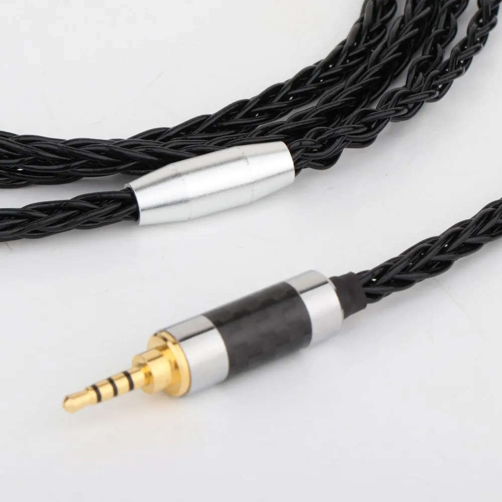 8-adriges versilbertes Kopfhörer-Upgrade-Kabel für HE1000 HE400S HE560 Oppo PM-1 PM-2 2,5/3,5/4,4 mm Stecker – Detail 4