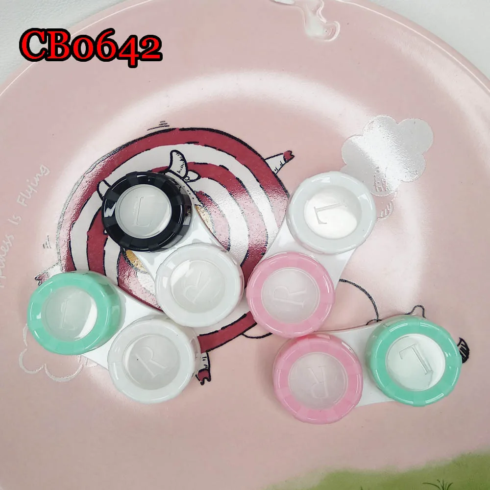 

1PC Contact Lens Case Simple L and R mark Pocket Box Convenient Travel Box for Lenses Container CB0642