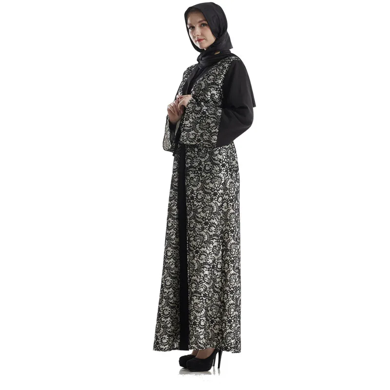 Vintage Women Arabia Dress fashion Muslim wear Plus Size Islamic Abaya Maxi Robe