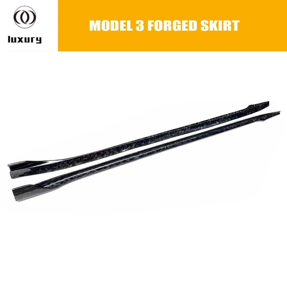 

Forged Carbon Fiber Side Skirt for Model 3 2017 UP Extension Skirts