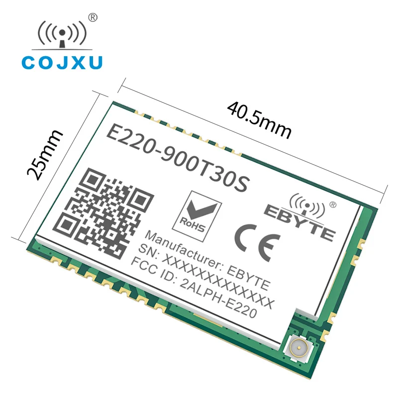 LLCC68 LoRa Module 873.125MHz 30dBm 10km RSSI WOR cojxu E220-900T30S Watchdog IPEX/Stamp Hole Wireless Transceiver Receiver