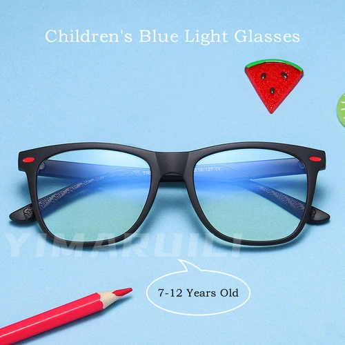 Imagen 2 del producto YIMARUILI, gafas ultraligeras con bloqueo de luz azul para niños, gafas para ordenador, teléfono móvil, gafas ópticas para niñas, montura para niño 5102