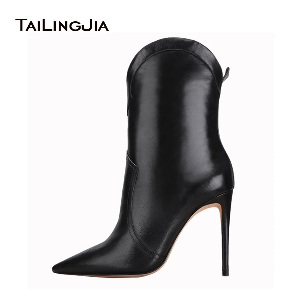 

Black Ankle Boots For Women 2021 High Heel Brown Booties Woman Pointed Toe Heeled Short Boots Latest Ladies Autumn Boot Shoes